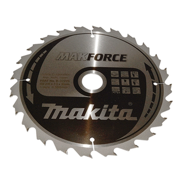 Lame de scie circulaire Makita 235 x 30 mm | nombre de dents : 24 db | largeur de coupe : 2,3 mm