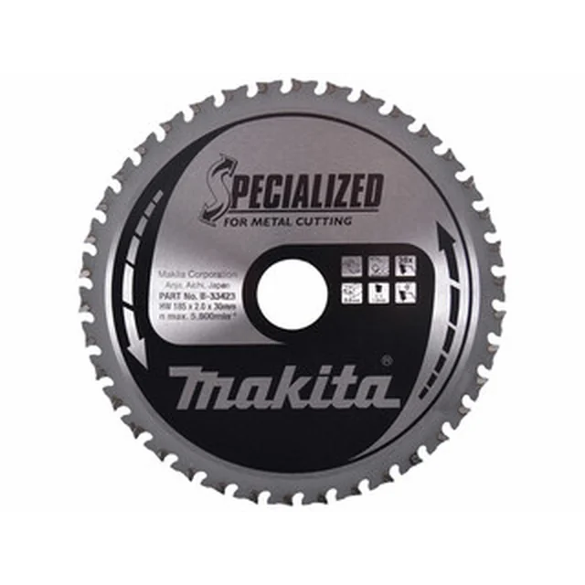 Lame de scie circulaire Makita For Metal pour acier - inox 185 x 30 mm | nombre de dents : 38 db | largeur de coupe : 2 mm