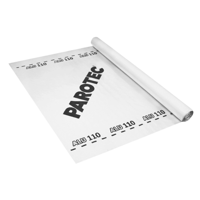 Lámina de aluminio con barrera de vapor Parotec Alu 110g/m2 75m2