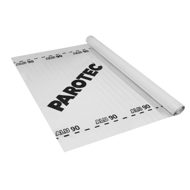 Lámina de aluminio con barrera de vapor Parotec Alu 90g/m2 75m2