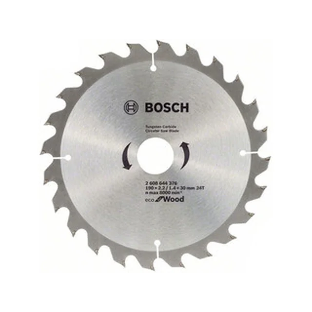 Lâmina de serra circular Bosch 190 x 30 mm | número de dentes: 24 db | largura de corte: 2,2 mm 10 peças