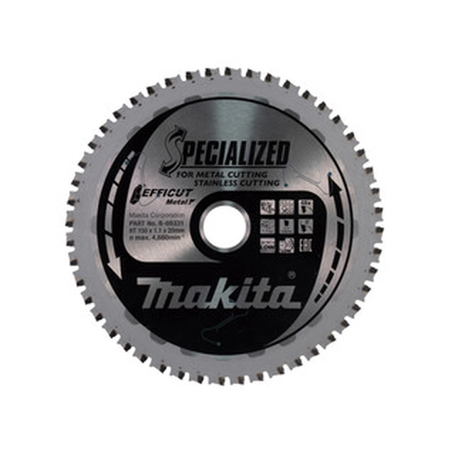 Lâmina de serra circular Makita 150 x 20 mm | número de dentes: 48 db | largura de corte: 1,1 mm