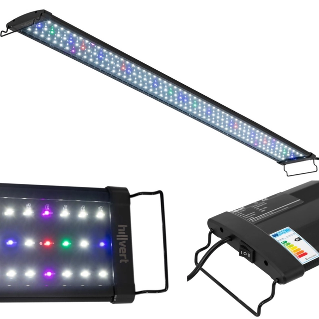 Lampa akvarijní led světlo růst rostlin plné spektrum 156 diody 113 cm 30 W