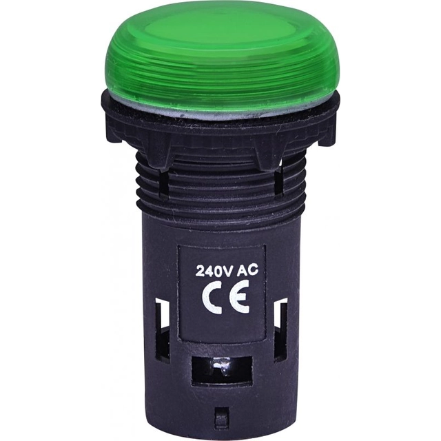 Lampă de semnalizare integrată Eti-Polam Compact, lentilă canelată, 240 V AC, verde (ECLI-240A-G 004771231)