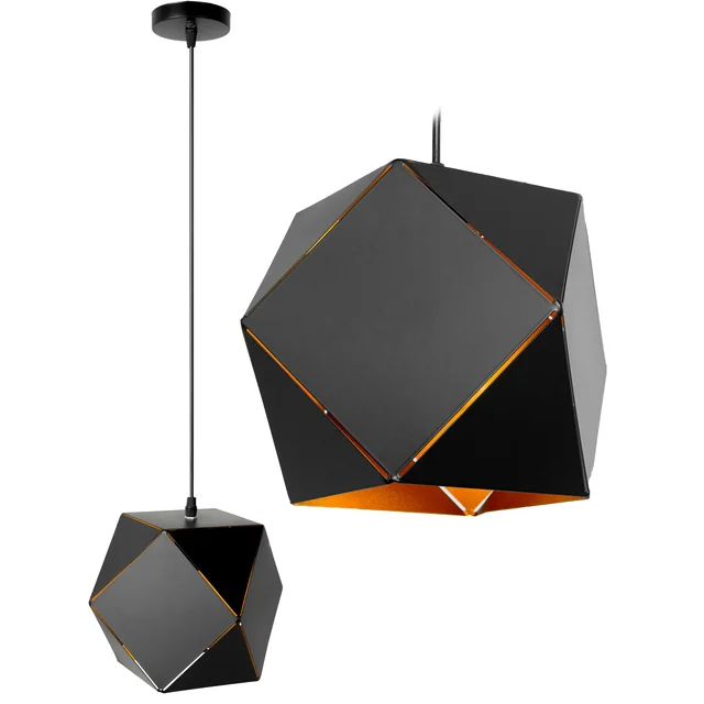 LAMPĂ GEOMETRICĂ DE PLAFON APP287-1CP NEGRU