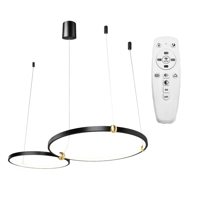 Lampă LED inel + telecomandă APP763-30-50 Negru