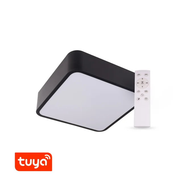 Lampă LED T-LED SMART Tuya RENDO 36W CCT negru unghiular Varianta: Lampă LED SMART Tuya RENDO 36W CCT negru unghiular, Culoare_luminoasă: CCT