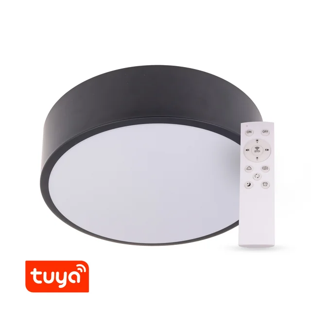 Lampa LED T-LED SMART Tuya RENDO 48W CCT okrągła czarna Wariant: Lampa LED SMART Tuya RENDO 48W CCT okrągła czarna, Light_Color: CCT