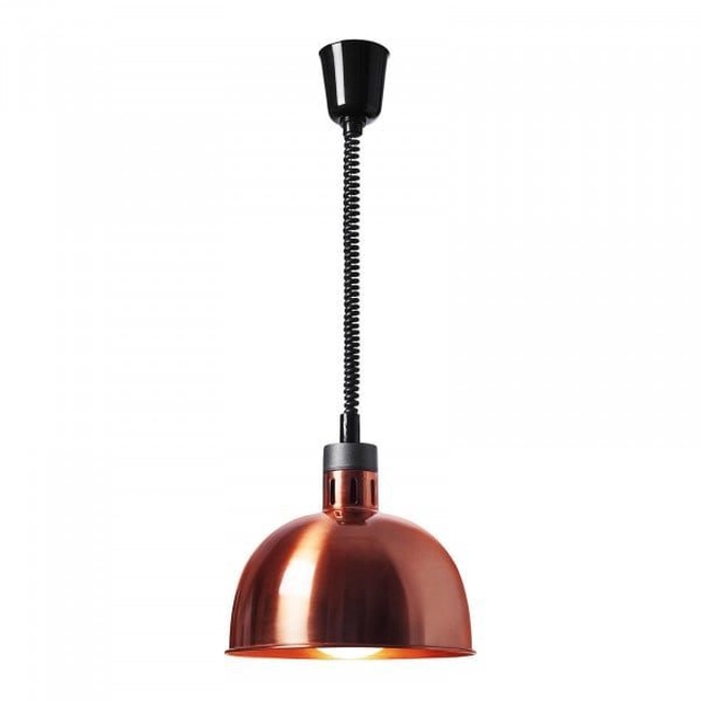 Lampa na ohrev jedla - medená farba - 29 x 29 x 29 cm - Royal Catering - oceľ - nastaviteľná výška ROYAL CATERING 10012263 RC-SHSFL08