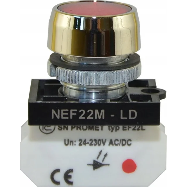 Lampa Promet NEF22 kovová plochá červená W0-LD-NEF22MLD C