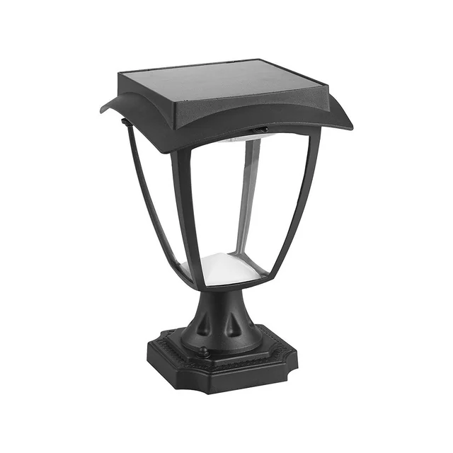 Lampa solarna stojąca - 2W - 110 Lumeny - 3000K+6000K - Matowa czerń - IP65