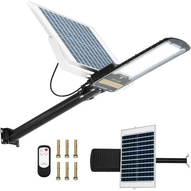 Lampa solarna zewnętrzna miejska uliczna z czujnikami zmierzchu 96 x LED 100 W PILOT