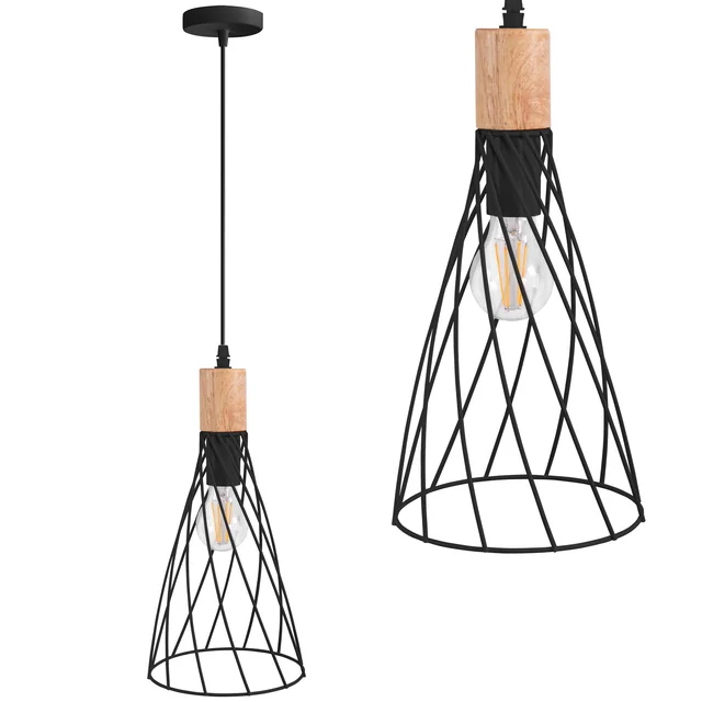 LAMPA SUFITOWA WISZĄCA APP1268-1CP Czarna