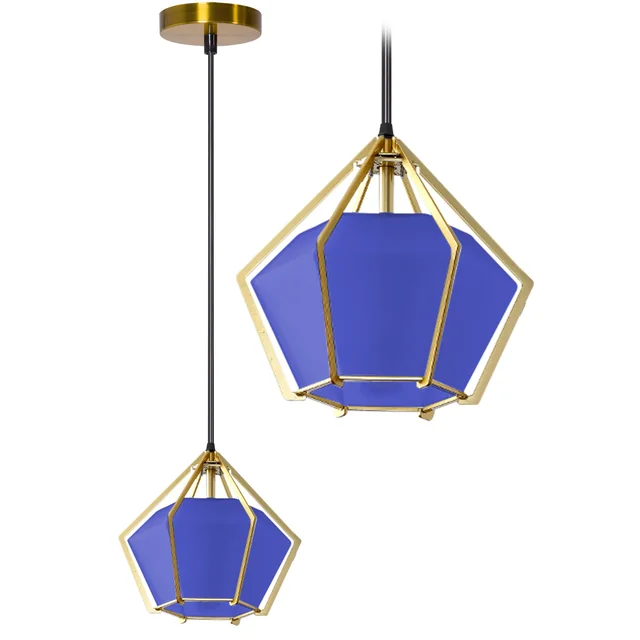 Lampa Sufitowa Wisząca Diament APP452-1CP Niebieska