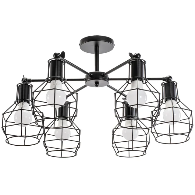 Lampa Sufitowa Wisząca Metalowa Loft APP735-6C