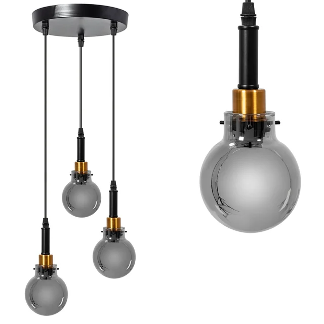 Lampa Wisząca APP1125-3CP Black Gold