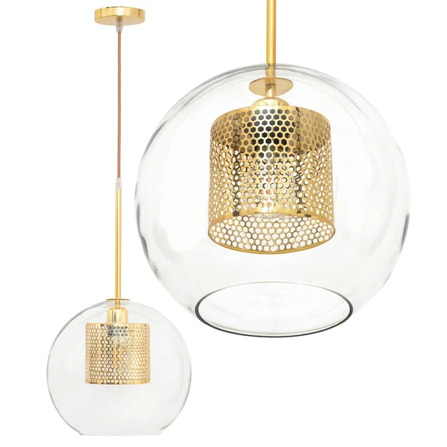 Lampada a sospensione Loft in vetro APP554-1CP 20cm Oro