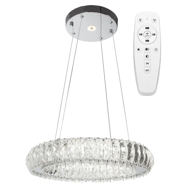 Lampada da soffitto a LED in cristallo APP1040-CP + telecomando