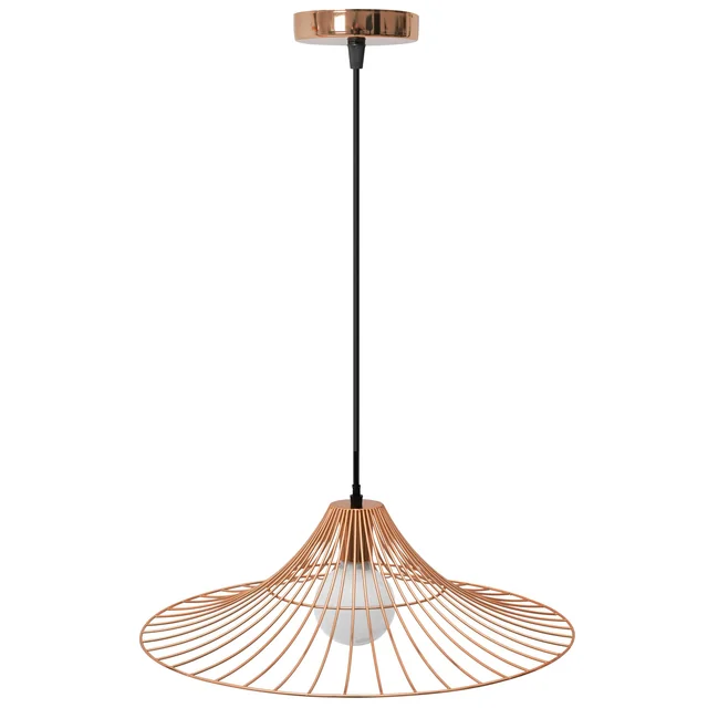 Lampada da soffitto a sospensione piatta e rotonda Loft APP483-1CP oro rosa