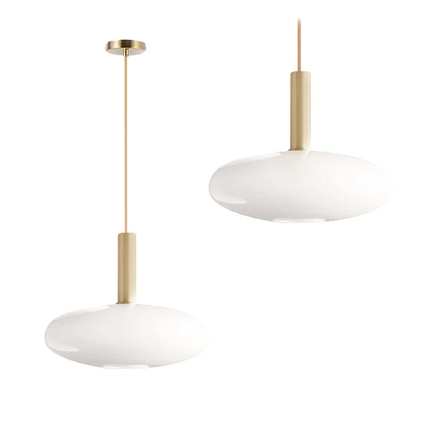 Lampada da Soffitto in Vetro Lattimo APP668-1CP Oro