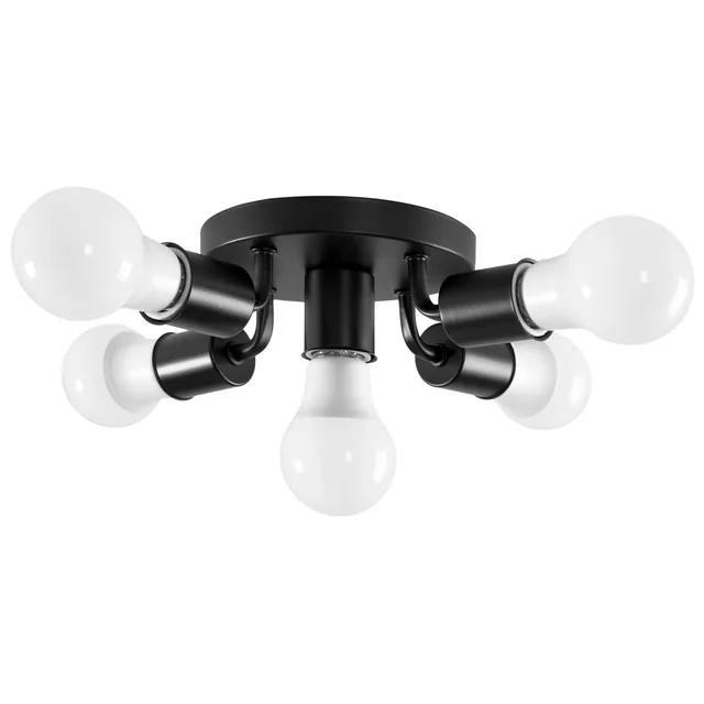 Lampada da Soffitto Riflettore Metallo APP705-5c Nero