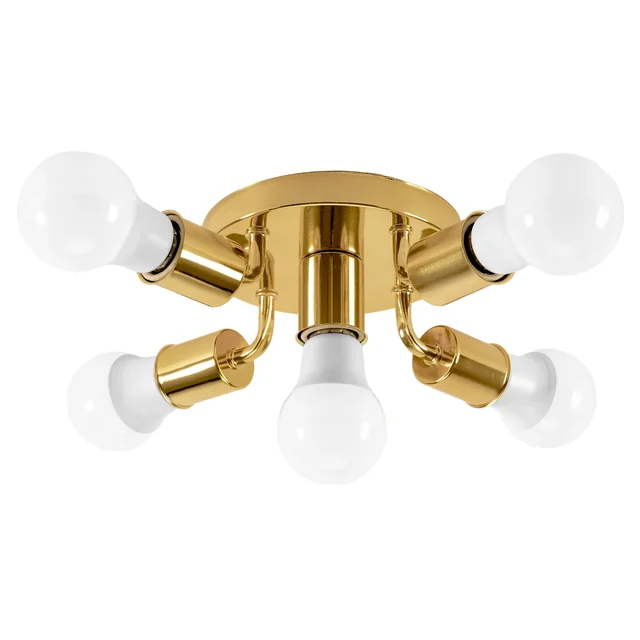 Lampada da Soffitto Riflettore Metallo APP708-5c Oro