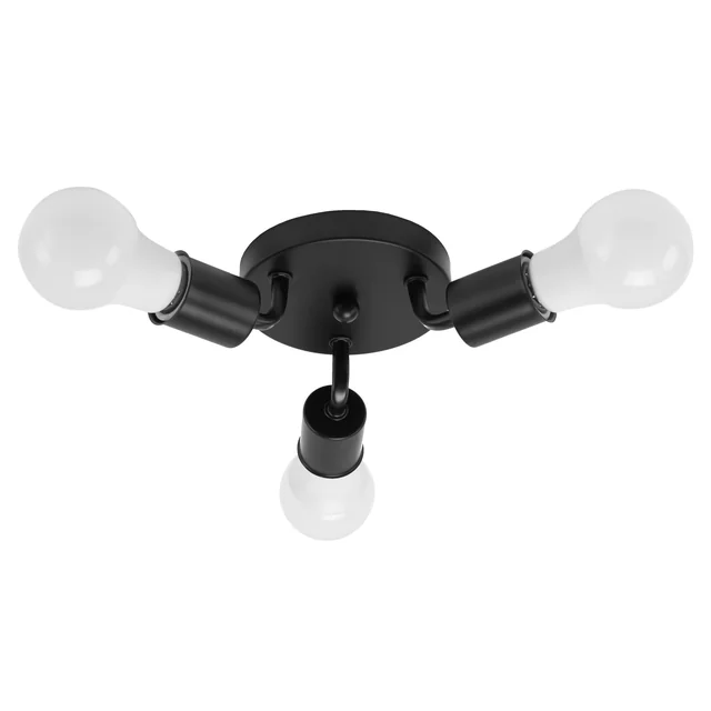 Lampada da Soffitto Tripla Metallo APP701-3C Nero