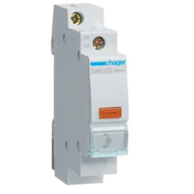 Lampada di segnalazione modulare arancione 230V AC Hager SVN123