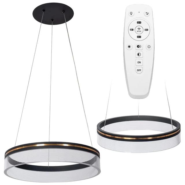 Lámpara colgante LED APP1191-CP 40cm Negro