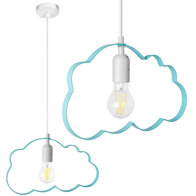 LAMPE À SUSPENDRE NUAGE BLEU