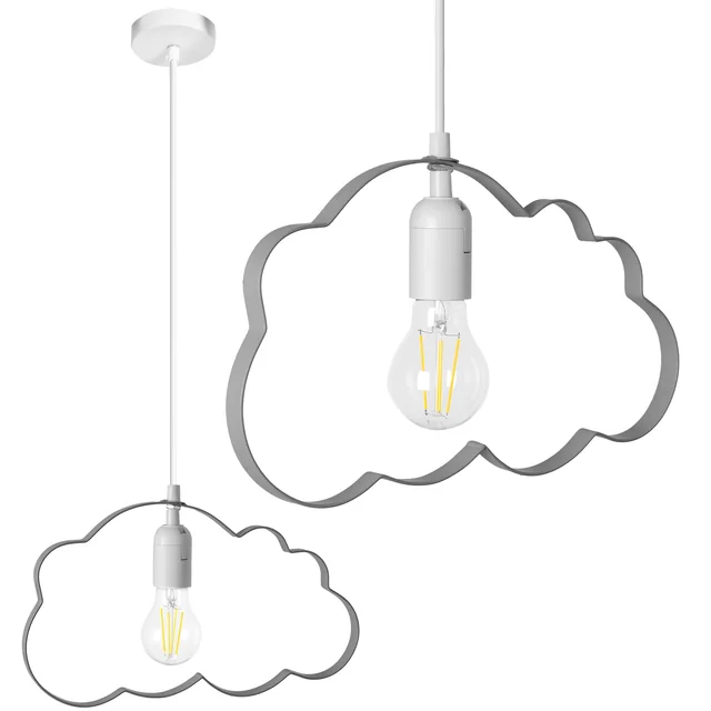 LAMPE À SUSPENDRE NUAGE GRIS