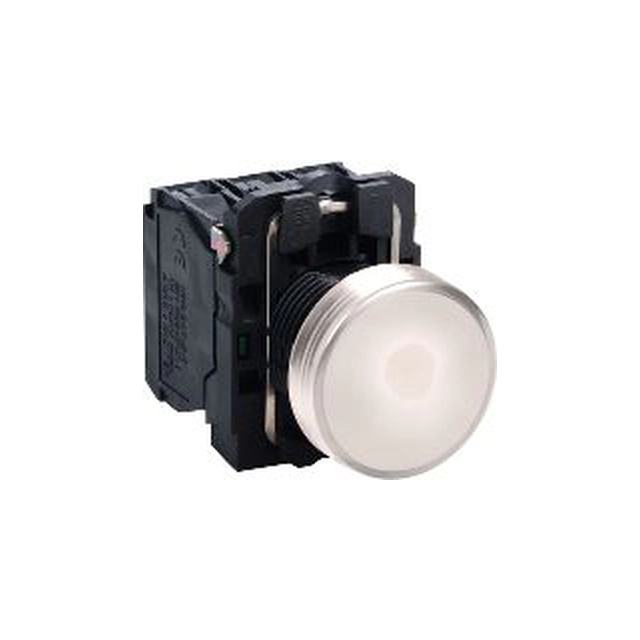 Lampe de signalisation LED Schneider Electric fi 22mm 230-240V AC blanc (XB5AVM1)