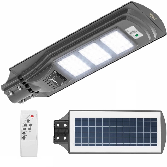 Lampione solare con sensore di movimento e crepuscolare 60 1 LED 300 IN PILOTA