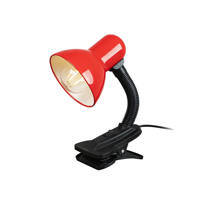 Lampka biurkowa LB-08 z klipsem czerwona