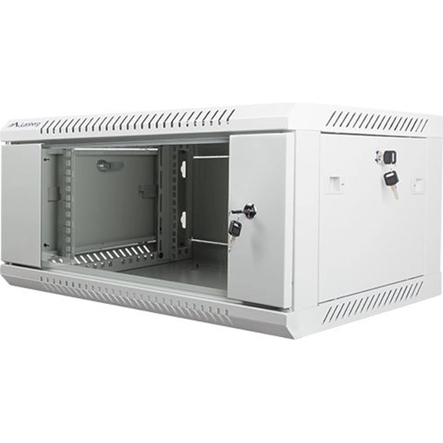 Lanberg Hängande serverskåp 19'' 4U grå 600 x 450mm (WF01-6404-10S)