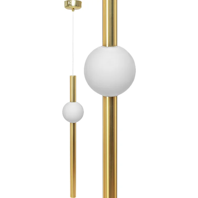 Lange LED-Hängedeckenleuchte APP475-CP Gold