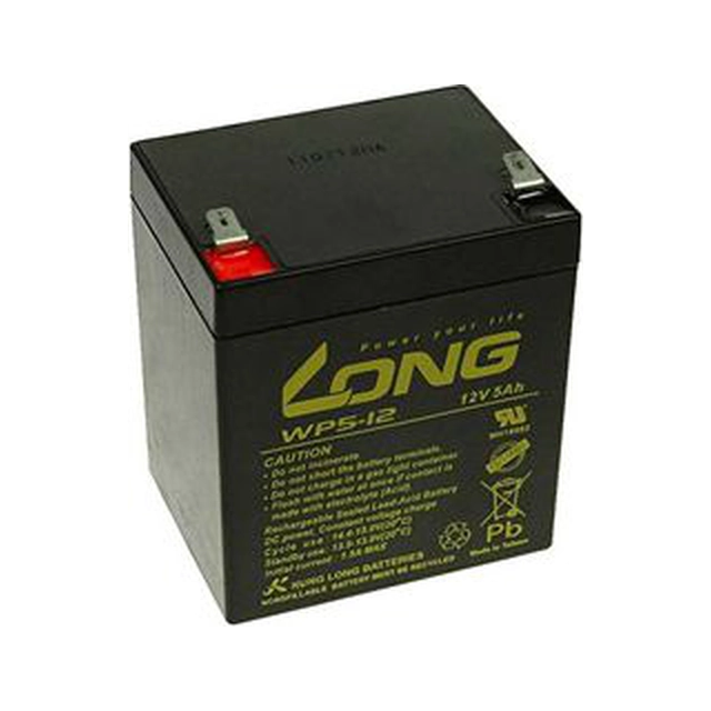 Långt batteri 12V/5Ah (PBLO-12V005-F2A)