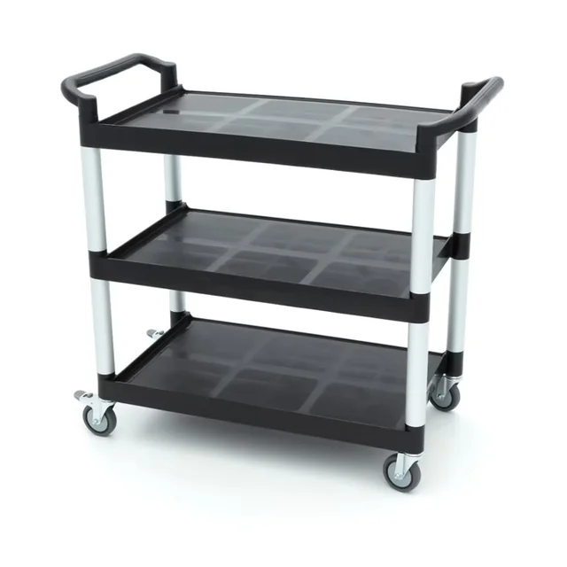 Large Serving Cart - 3 Plastic Shelves - 103 x 50,5 cm