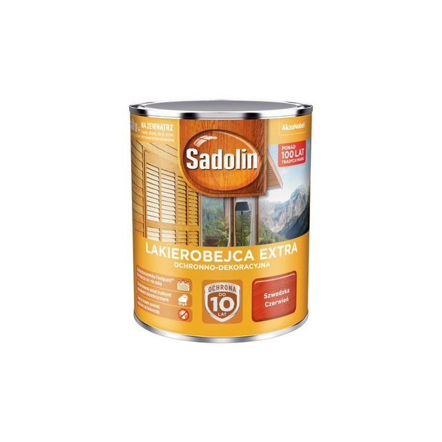 Lasure pour bois rouge suédois Extra Sadolin 0,75L