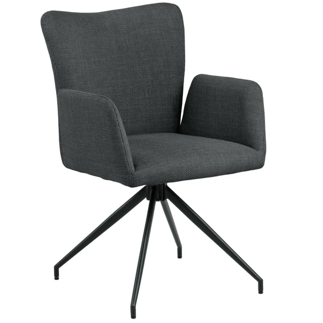 Laura chair with dark gray armrests