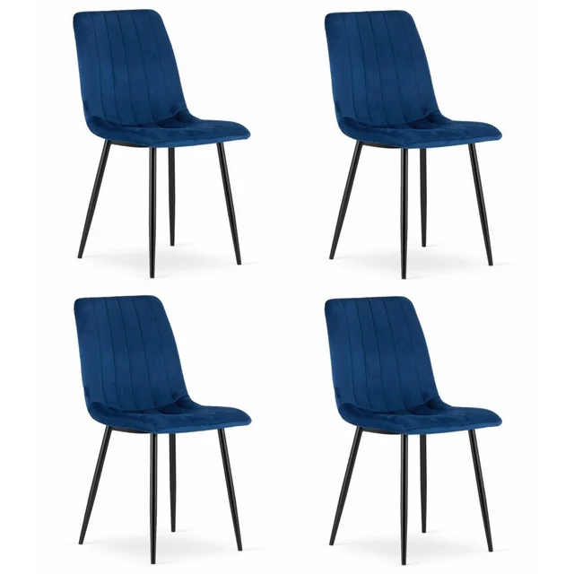 LAVA chair - navy blue velvet x 4