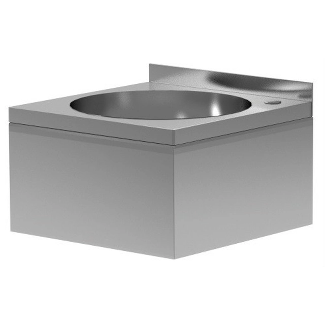 Lavabo à encastrer en inox avec cuve ronde 40 Profondeur 40 Polgast 201404m-O