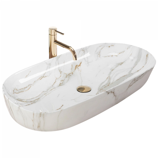 Lavabo à poser Rea Cleo 81 aiax brillant - en plus 5% REMISE sur le code REA5