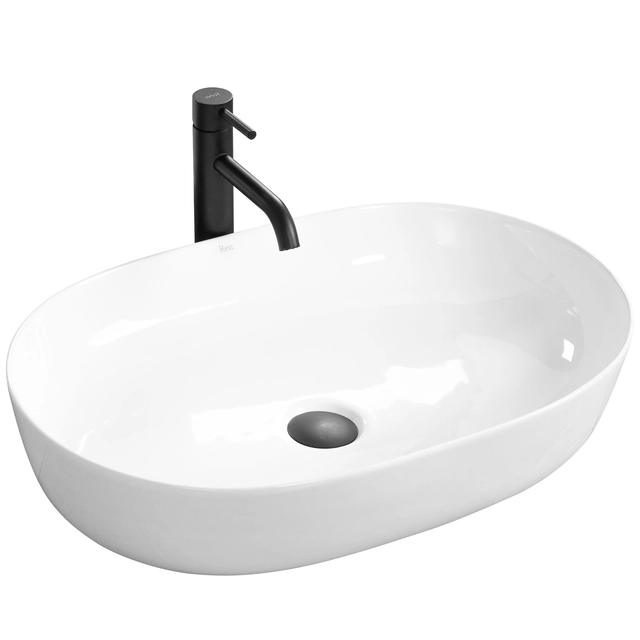 Lavabo da appoggio Rea Cleo 61 Bianco