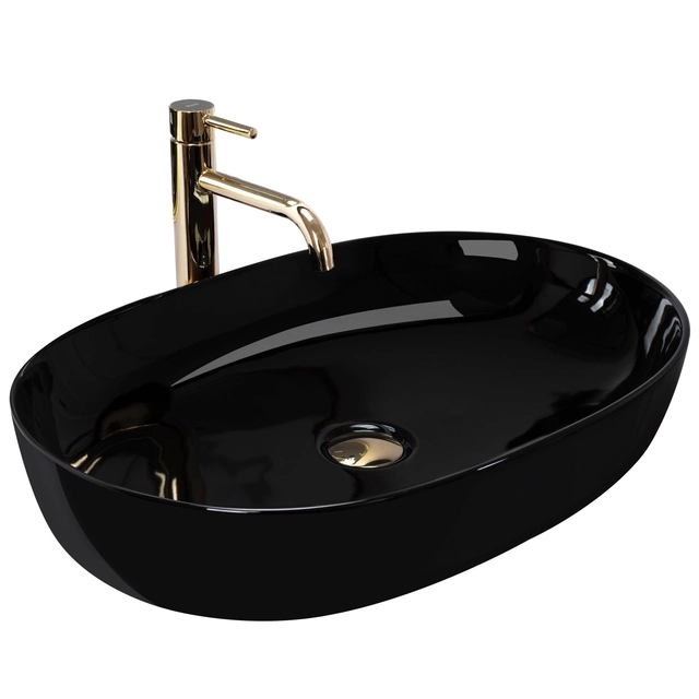 Lavabo da appoggio Rea CLEO 61 Nero