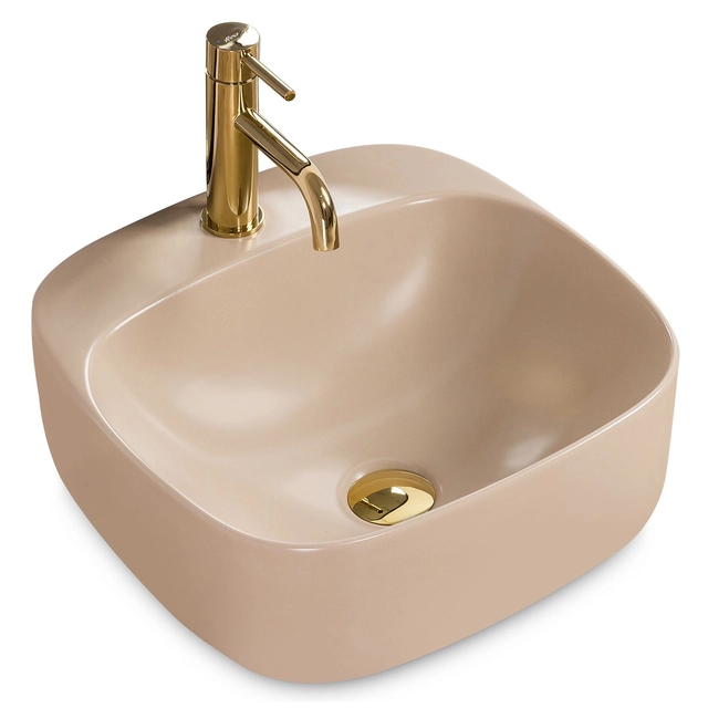 Lavabo da appoggio Rea Luiza 42 Beige MAT