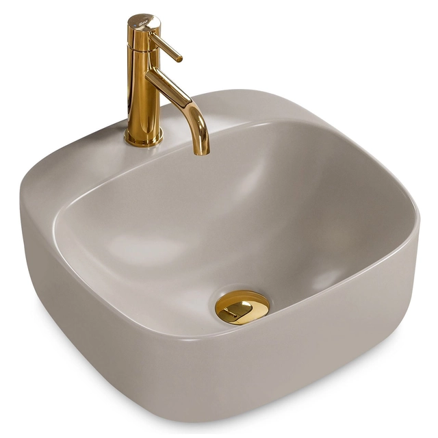 Lavabo da appoggio Rea Luiza 42 Grigio Chiaro MAT