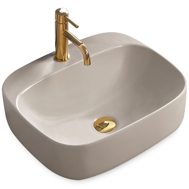 Lavabo da appoggio Rea Luiza 50 Grigio Chiaro MAT