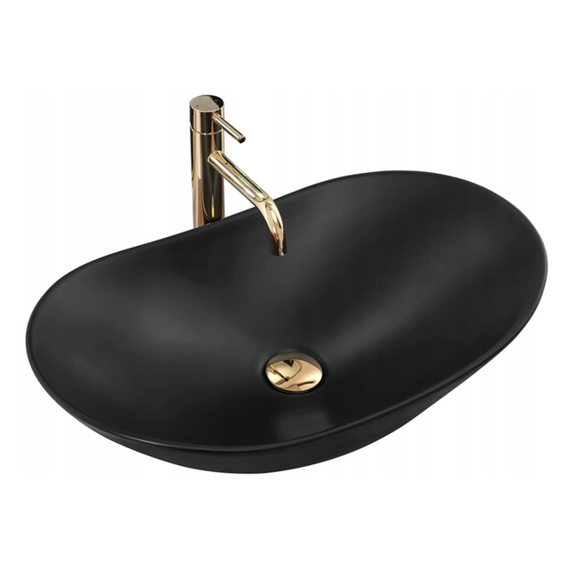 Lavabo da appoggio Rea Royal 60 Nero Mat