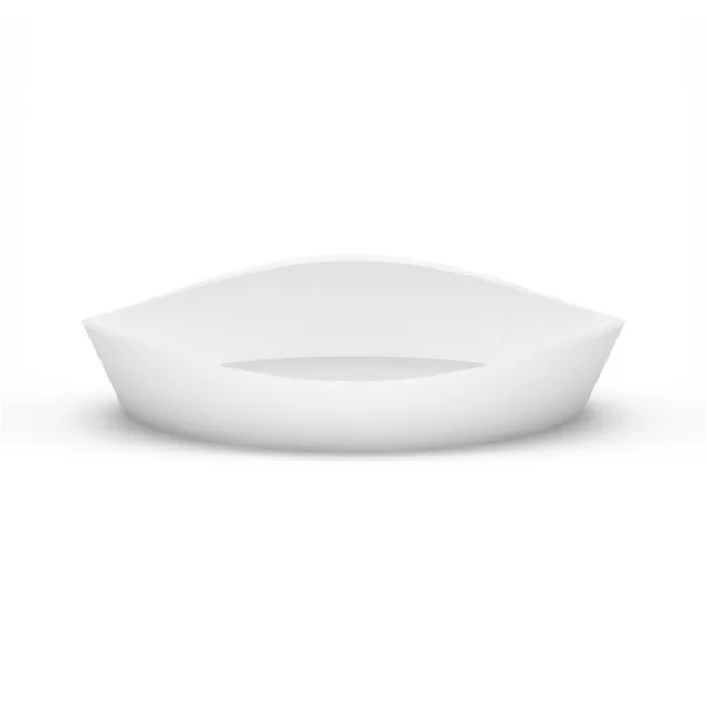 Lavabo de piedra Aura Iris, 78x38 cm, blanco